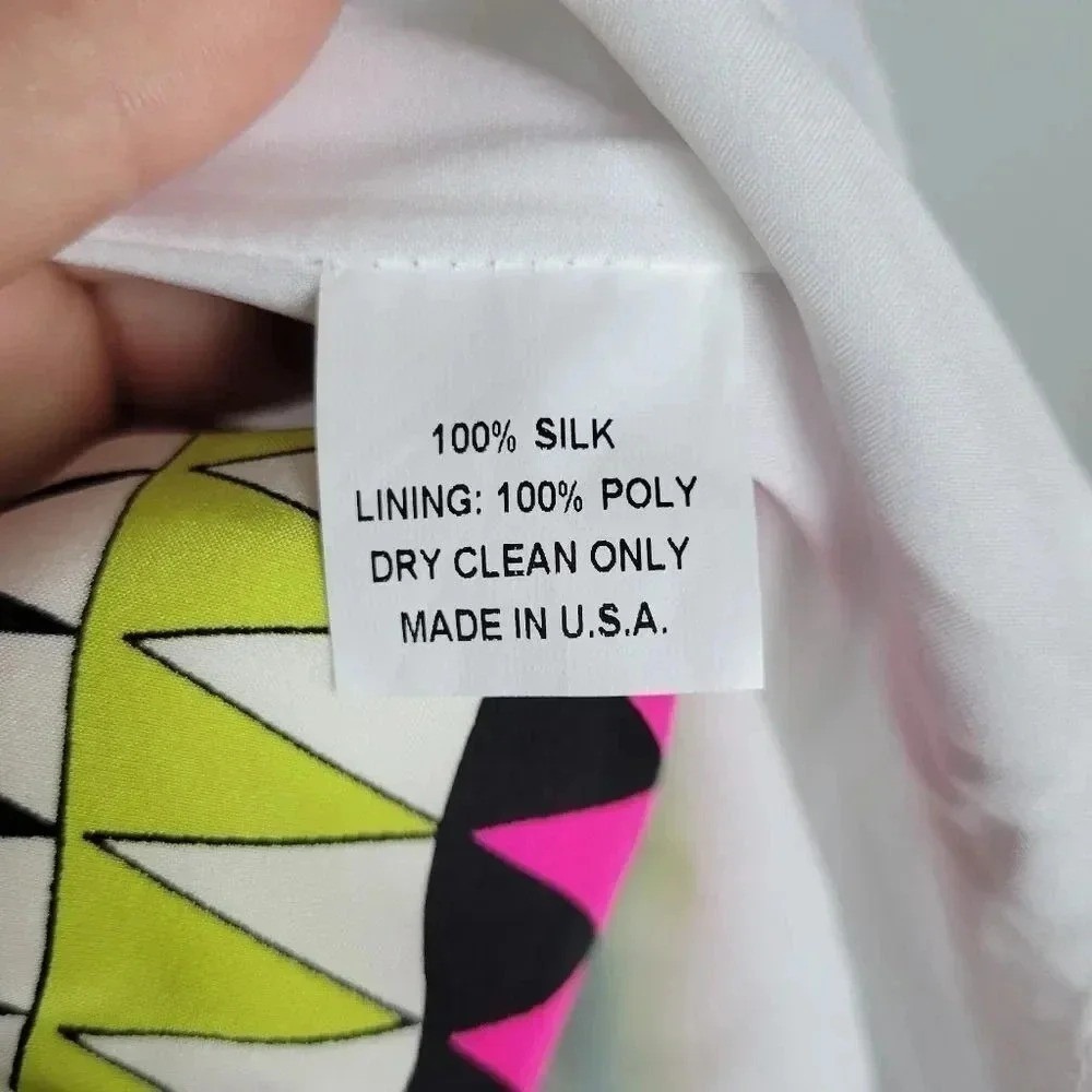 Alice & Trixie Jodi Silk Colorful Halter Neck Shift Sun Dress Size XS 2 Mod - Picture 8 of 9